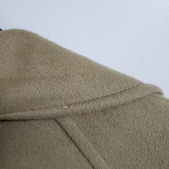 VINTAGE MALLIA Tan Wool & Cashmere Long Coat - Picture 14 of 15